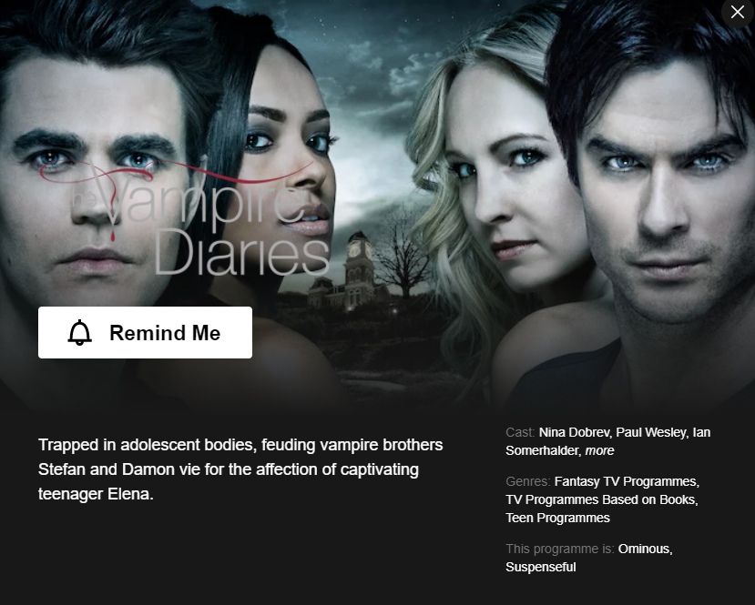 Where to Watch The Vampire Diaries (Netflix, Max, ) in 2023
