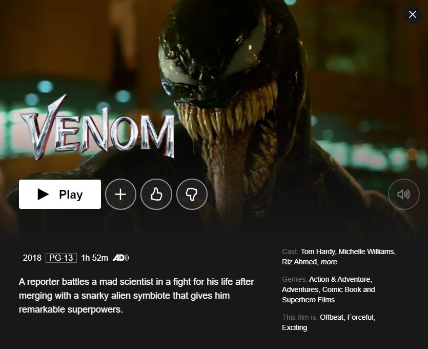 Watch the venom on sale movie