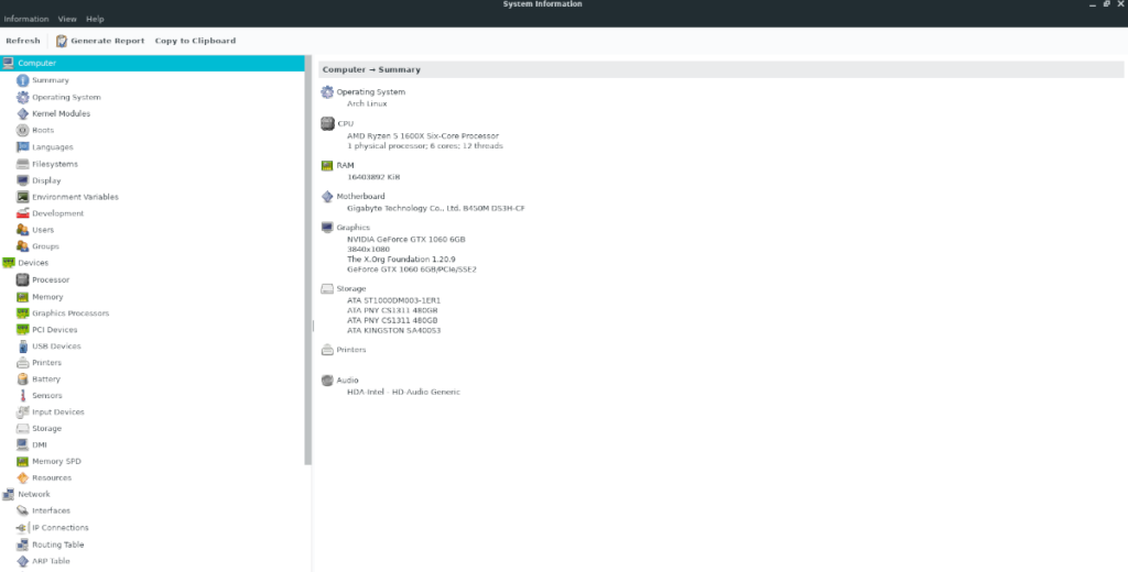 how-to-use-hardinfo-to-check-linux-hardware-information