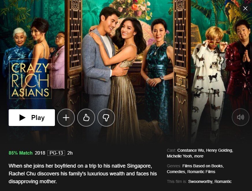 Crazy rich asians movie streaming new arrivals