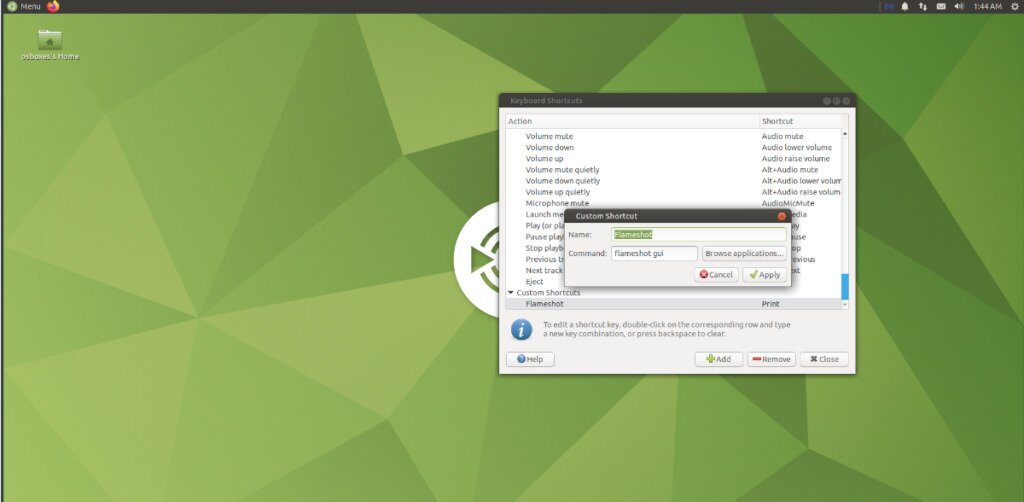 How to make Flameshot the default Linux screenshot app