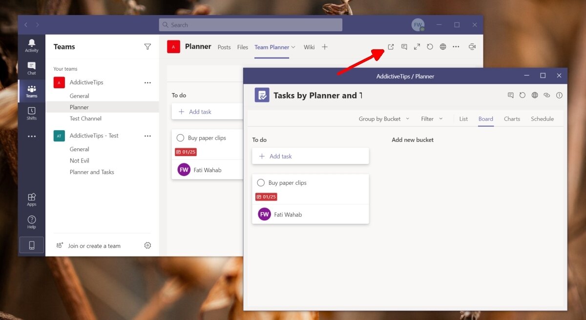 How to use the Microsoft Teams multiple windows feature