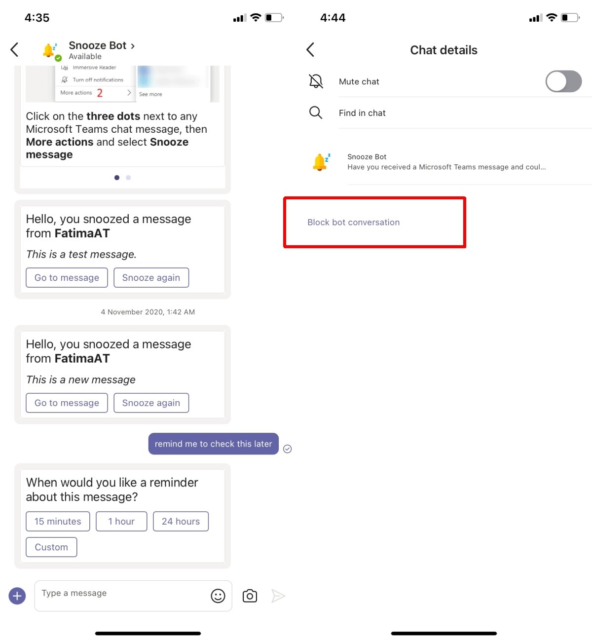 How to block someone on Microsoft Teams