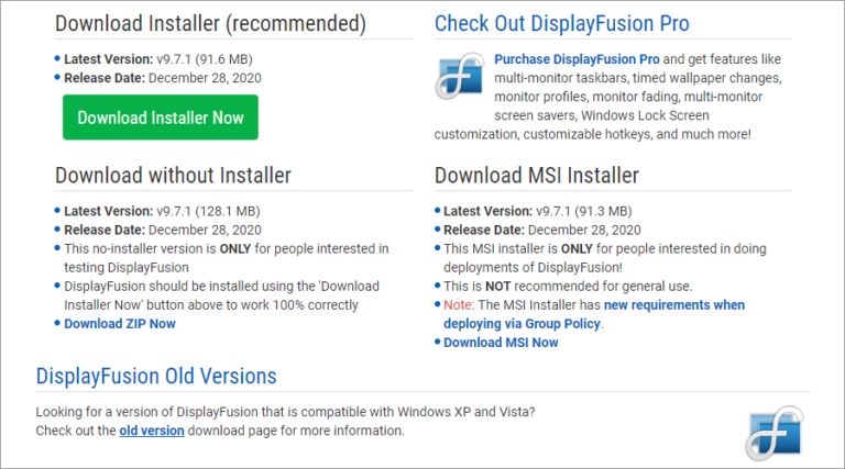 for windows instal DisplayFusion Pro 10.1.1