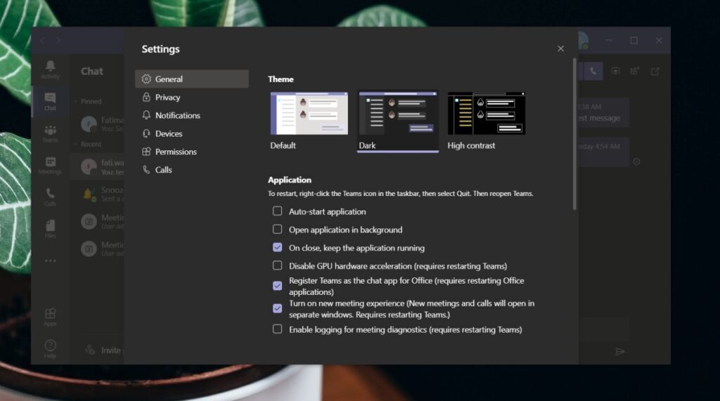 How to enable Microsoft Teams dark mode