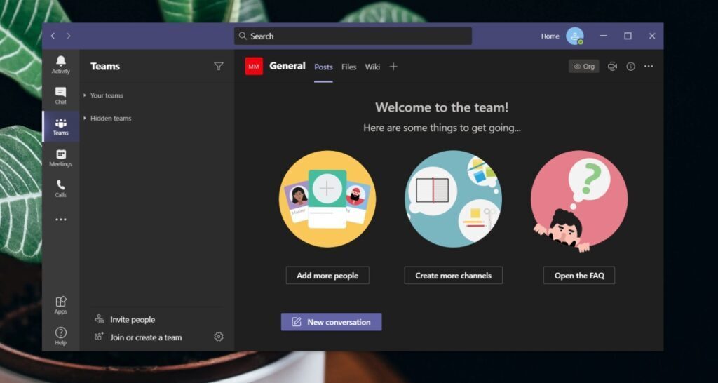 Microsoft Teams dark mode