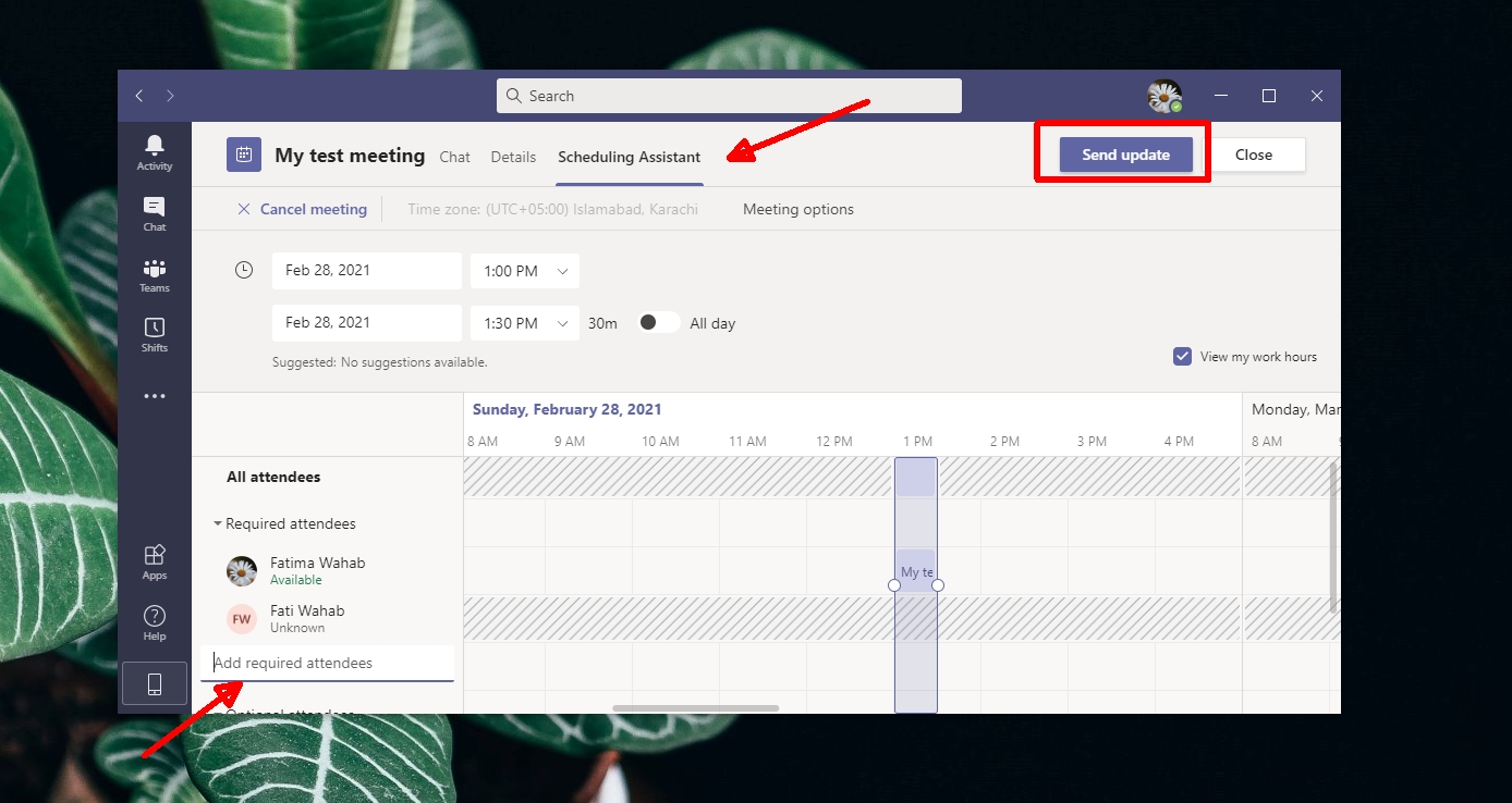 How to send a Microsoft Teams meeting invite