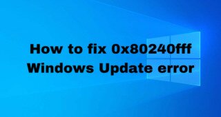 fix 0x80240fff