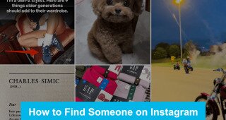 Screenshot of Instagram Discover Page with text overlay "How to find Someone on Instagram"