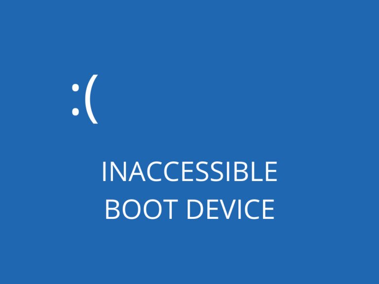 How To Fix INACCESSIBLE BOOT DEVICE Error On Windows 10