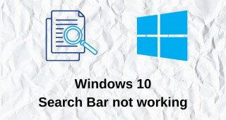 fix Windows 10 Search Bar not working