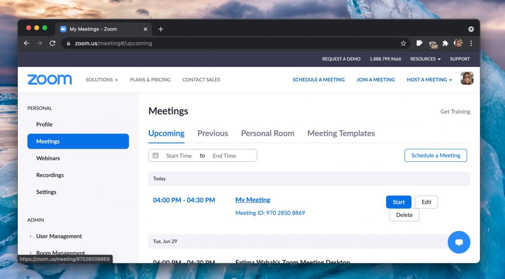 host a zoom meeting