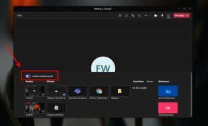 Microsoft Teams: share audio from the computer during a meeting