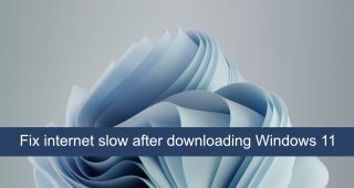 fix internet slow after downloading Windows 11