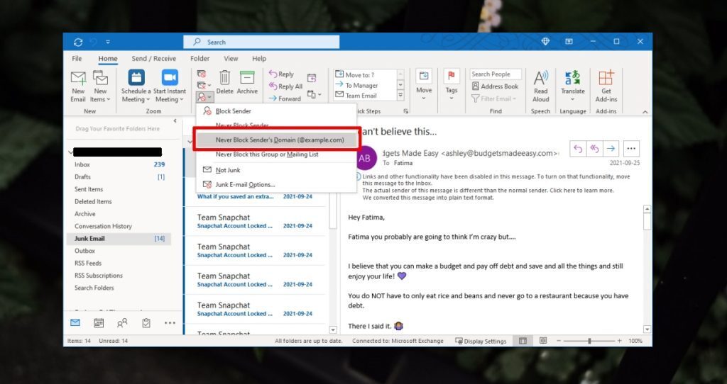 How to fix Outlook keeps sending emails to Junk or Spam Folder