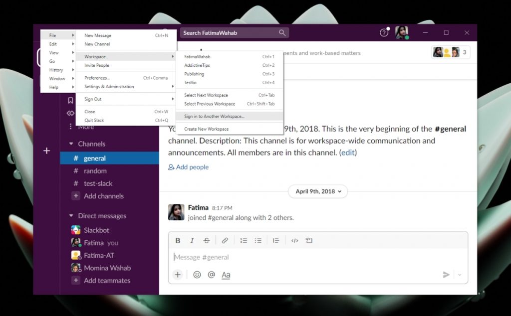 How to add multiple accounts to Slack