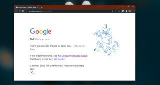 google calendar 500 error
