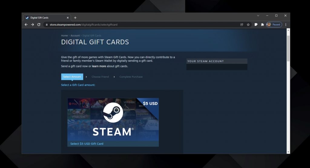 buy bitcoin steam digital gist card