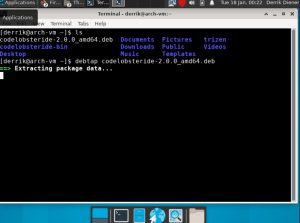 install deb package on arch linux download
