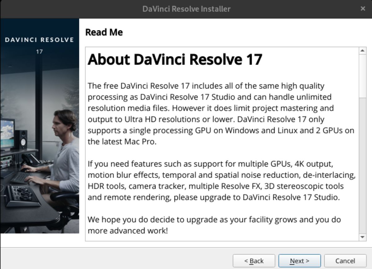 davinci resolve 17 for linux