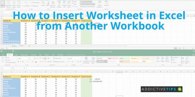 A visualization of how to insert worksheet in Excel from another workbook