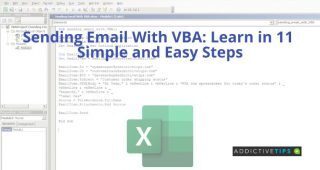 A visualization showing a VBA script for sending email with VBA