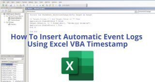 How to add event log in Excel using VBA timestamp