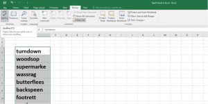 shortcut for spell check in excel