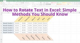 A visualization of how to rotate text in Excel