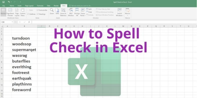 how to spell check in excel