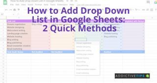 A visualization to show how to add drop down list in Google Sheets