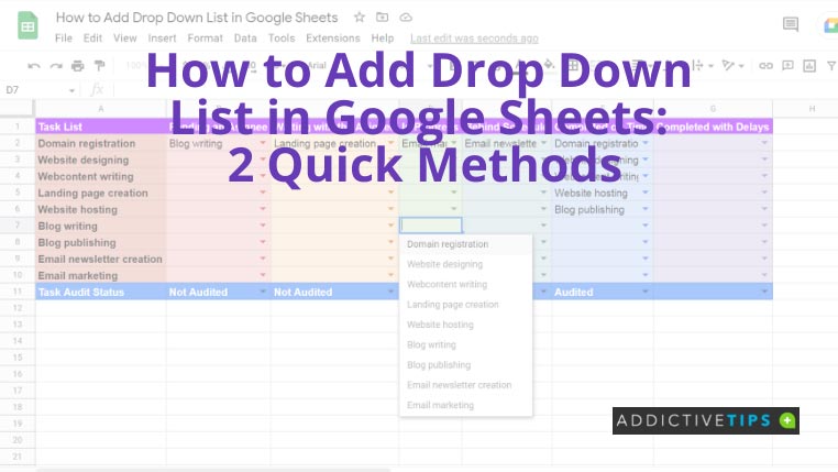 How To Add Drop Down List In Google Sheets AddictiveTips 2022