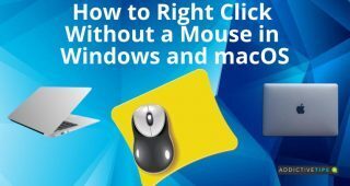 An illustration for how to right click without a mouse