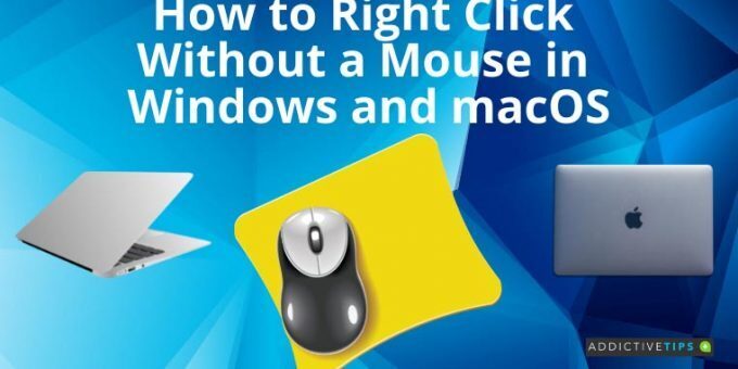 An illustration for how to right click without a mouse