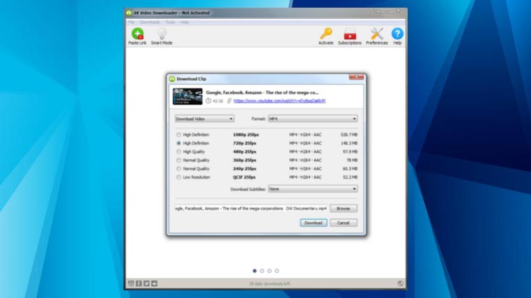 using 4k video downloader