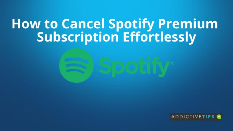 cancel spotify premium subscription