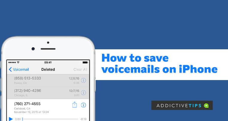 how to save iphone voicemail as audio file