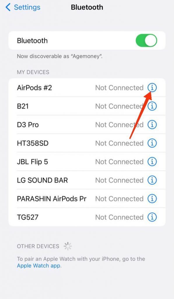 how to change airpods from one apple id to another