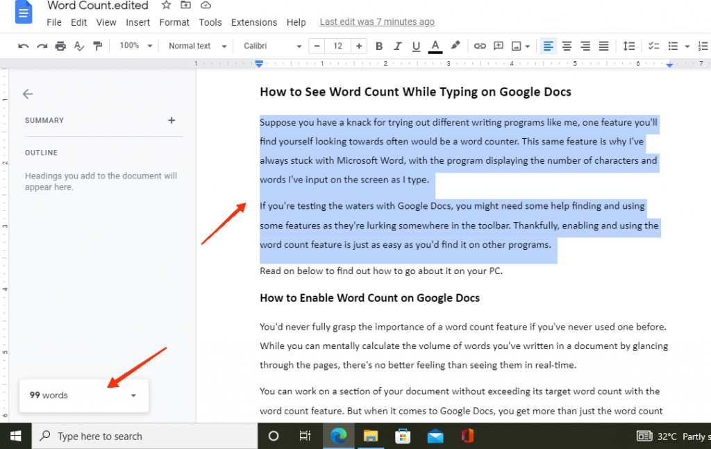 How to See Word Count While Typing on Google Docs