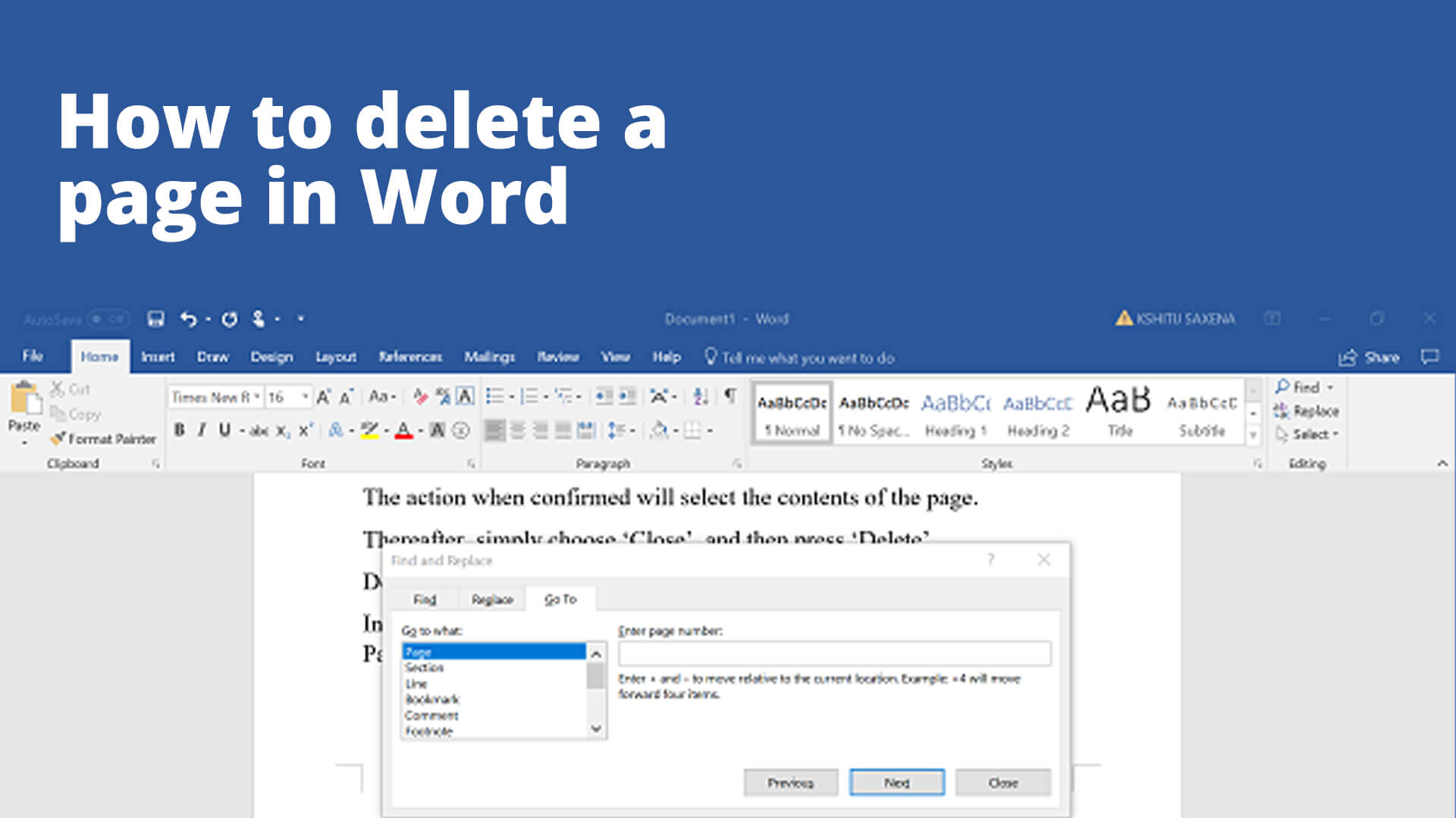 How To Delete A Page In Word A Step by step Guide