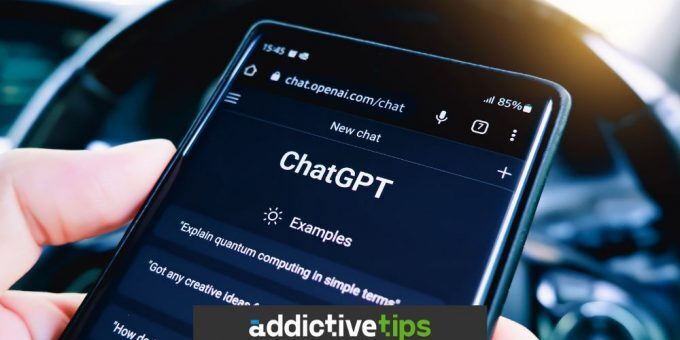 ChatGPT open on an android phone