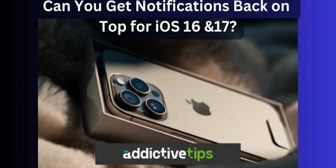 How to get notification back on top iphone